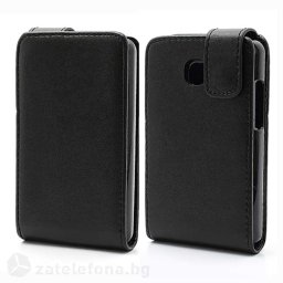 Кожен калъф flip за LG L3 2, E430 - черен