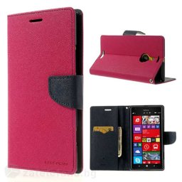 Калъф страничен флип модел GOOSPERY, марка Mercury за Nokia Lumia 1520 - ярко розов