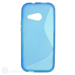Силиконов калъф за HTC One mini 2 със S-образен дизайн - син