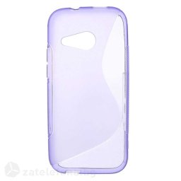 Силиконов калъф за HTC One mini 2 със S-образен дизайн - лилав