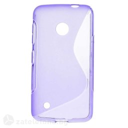 Силиконов калъф за Nokia Lumia 530 със S-образен дизайн - лилав