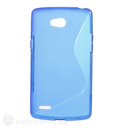 Силиконов калъф за LG L80 със S-образен дизайн - син
