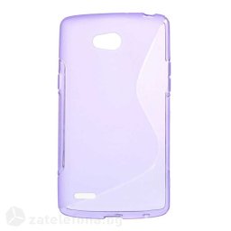 Силиконов калъф за LG L80 със S-образен дизайн - лилав