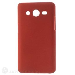Пластмасов калъф за Samsung Galaxy Core 2 с пясъчна текстура - червен