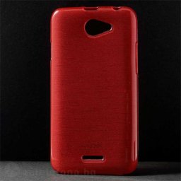Силиконов калъф с бонбонена текстура за HTC Desire 516 – червен