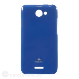 Гланциран силиконов калъф марка Mercury с лъскави частици за HTC Desire 516 – син