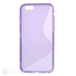 Силиконов калъф за iPhone 6 със S-образен дизайн - лилав