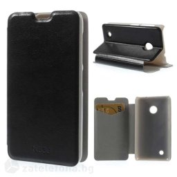 Тънък калъф страничен flip за Nokia Lumia 530 – черен