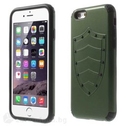 Двупластов калъф Shield марка Super Cool за iPhone 6 - зелен
