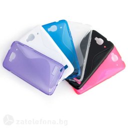Силиконов калъф за Alcatel One Touch Idol mini със S-образен дизайн