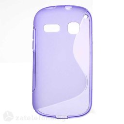 Силиконов калъф за Alcatel One Touch Pop C3 със S-образен дизайн - лилав