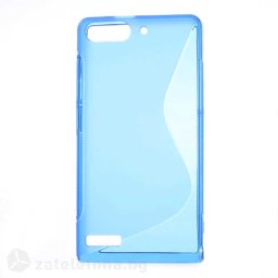 Силиконов калъф за Huawei Ascend G6 със S-образен дизайн - син