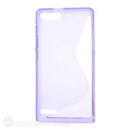 Силиконов калъф за Huawei Ascend G6 със S-образен дизайн - лилав