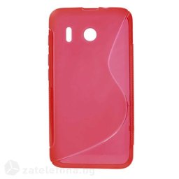 Силиконов калъф за Huawei Ascend Y320 със S-образен дизайн - червен