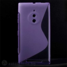 Силиконов калъф за Nokia Lumia 830 със S-образен дизайн - лилав