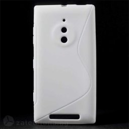 Силиконов калъф за Nokia Lumia 830 със S-образен дизайн - бял