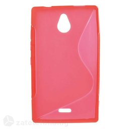Силиконов калъф за Nokia X2 Dual Sim със S-образен дизайн - червен