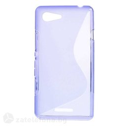 Силиконов калъф за Sony Xperia E3/E3 Dual със S-образен дизайн - лилав