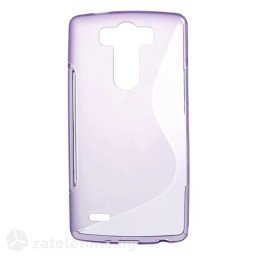 Силиконов калъф за LG G3 S със S-образен дизайн - лилав