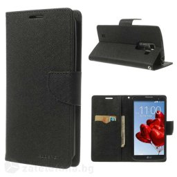 Калъф страничен флип модел GOOSPERY, марка Mercury за LG Optimus G Pro 2 - черен
