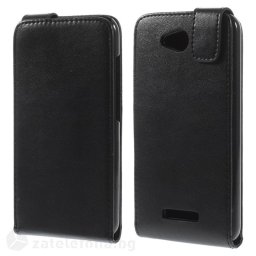 Кожен калъф flip за HTC Desire 616 - черен