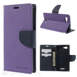 Калъф страничен флип модел GOOSPERY, марка Mercury за Sony Xperia E3/E3 Dual - лилав