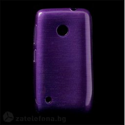 Силиконов калъф с бонбонена текстура за Nokia Lumia 530 – лилав