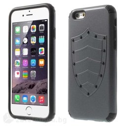 Двупластов калъф Shield марка Super Cool за iPhone 6 Plus - сив
