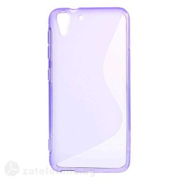 Силиконов калъф за HTC Desire Eye със S-образен дизайн - лилав