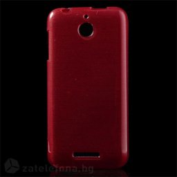 Силиконов калъф с бонбонена текстура за HTC Desire 510 – червен