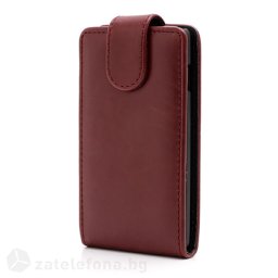 Кожен калъф flip за LG L7 2, P710 - червен