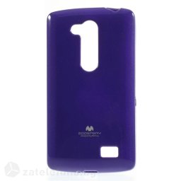 Гланциран силиконов калъф марка Mercury с лъскави частици за LG L Fino – лилав