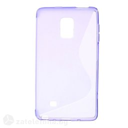 Силиконов калъф за Samsung Galaxy Note Edge със S-образен дизайн - лилав