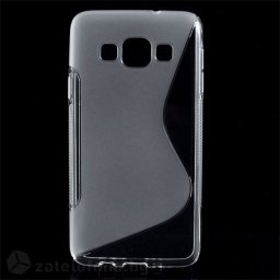 Силиконов калъф за Samsung Galaxy A3 със S-образен дизайн - прозрачен