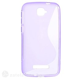 Силиконов калъф за Alcatel One Touch Pop C7 със S-образен дизайн - лилав