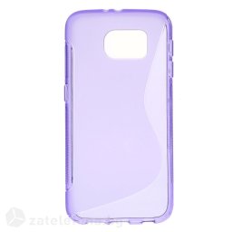 Силиконов калъф за Samsung Galaxy S6 със S-образен дизайн - лилав