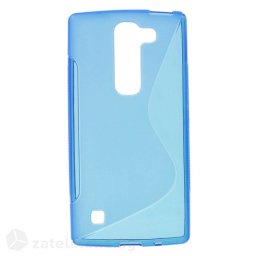Силиконов калъф за LG Spirit със S-образен дизайн - син