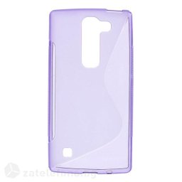 Силиконов калъф за LG Spirit със S-образен дизайн - лилав