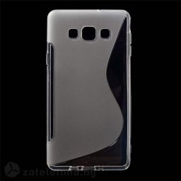 Силиконов калъф за Samsung Galaxy A7 със S-образен дизайн - прозрачен