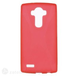 Силиконов калъф за LG G4 с X-образен дизайн - червен