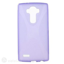 Силиконов калъф за LG G4 с X-образен дизайн - лилав