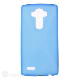 Силиконов калъф за LG G4 с X-образен дизайн - син