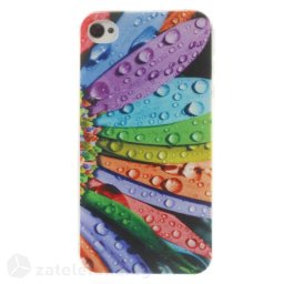 Силиконов калъф за iPhone 4 - шарено цвете