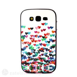 Гланциран двупластов силиконов калъф за Samsung Galaxy Grand Prime - със сърца