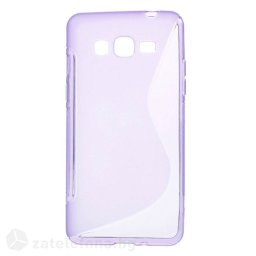 Силиконов калъф за Samsung Galaxy Grand Prime със S-образен дизайн - лилав