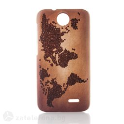 Пластмасов калъф за HTC Desire 310 - карта на света