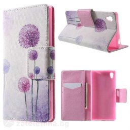 Калъф страничен флип за Sony Xperia Z5 - глухарче