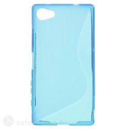 Силиконов калъф за Sony Xperia Z5 Compact със S-образен дизайн - син