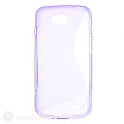Силиконов калъф за LG L90 D405/D410 със S-образен дизайн - лилав