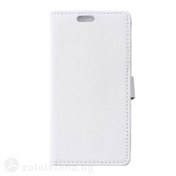 Кожен калъф тип портмоне за HTC Desire 526g - бял
